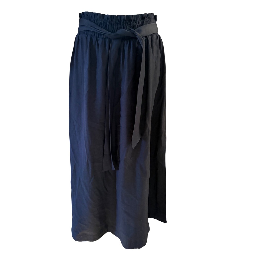 BROCHU WALKER Black Midi Skirt Double Slit Size‎ Medium
